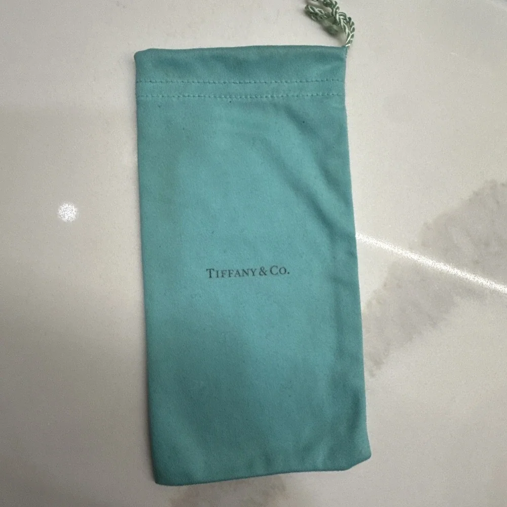 (2) Tiffany & Co Blue Hard Sunglasses Eyeglasses Case W/ Microfiber Pouch/Cloth